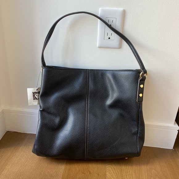 Brand new Anne Klein black leather bag - Picture 2 of 11